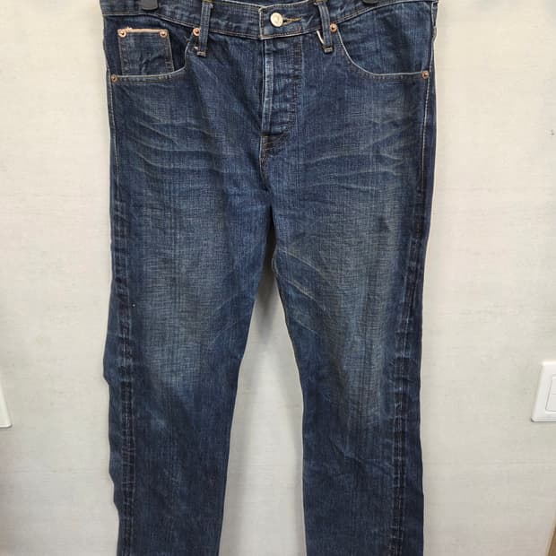 빈티지 제임스 카우보이 가죽패치 포켓 데님팬츠 대략 32