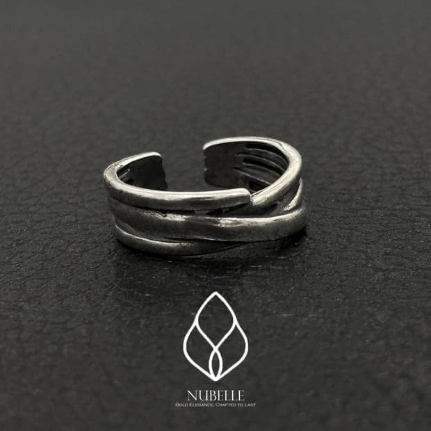🌗 Kink twisted ring / 트위스트 925실버 반지
