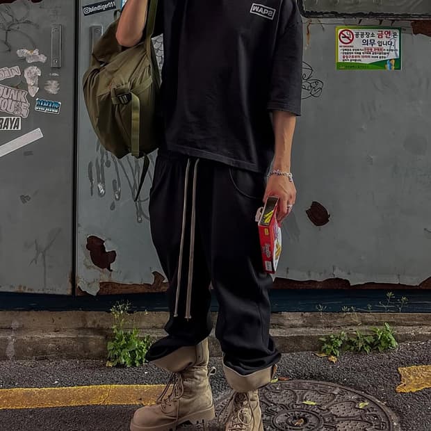 Wapworks 플레어 레이어드 스웻팬츠