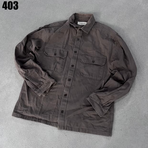 지오다노 브라운 포켓 셔츠 