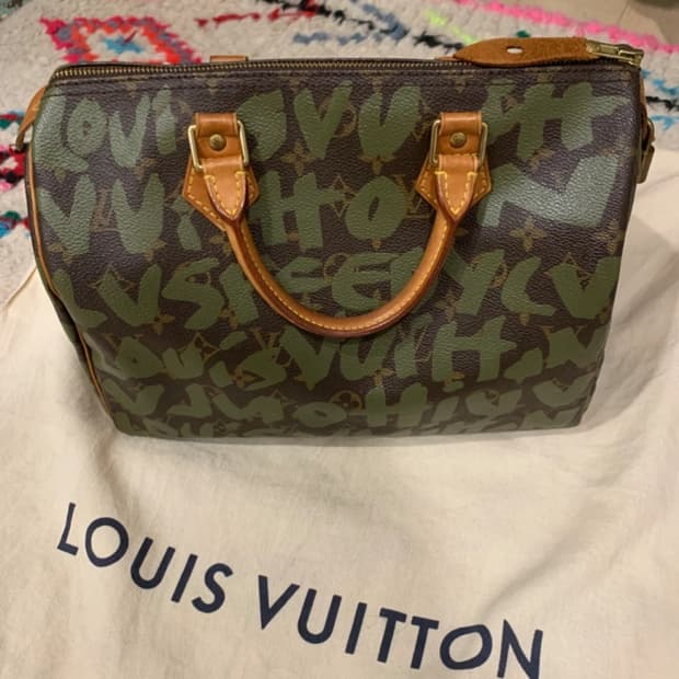 루이비통 스피디 모노그램 그라피티 백