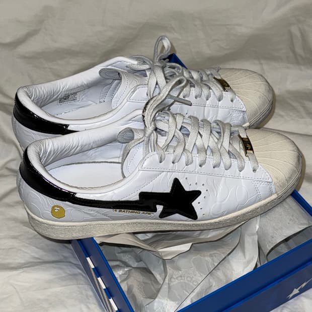 [285] 아디다스 x 베이프 슈퍼스타 (빈티지 클라우드 화이트)