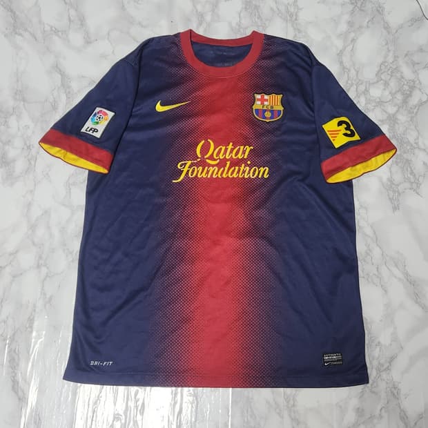 나이키 바르셀로나 12-13 NO.7 다비드 비야 축구 유니폼 반팔 