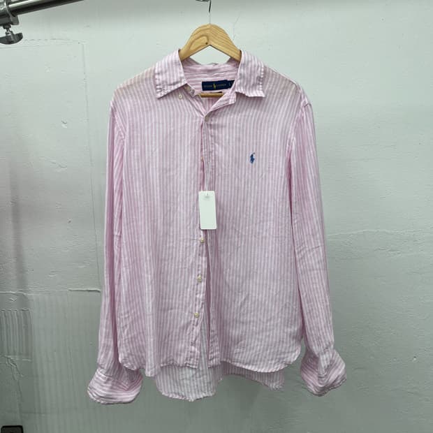 [L] POLO RALPH LAUREN LINEN SHIRT