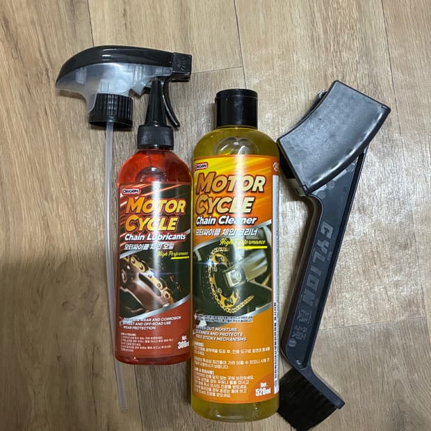 [새상품] 체인 관리 3종 세트 (클리너, 오일, 솔)