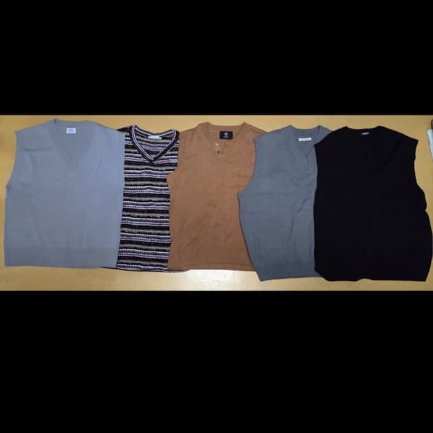 니트 조끼 5벌 일괄