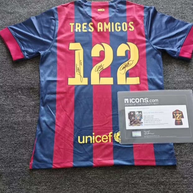 14-15 바르셀로나 MSN 메시 네이마르수아레즈 사인유니폼