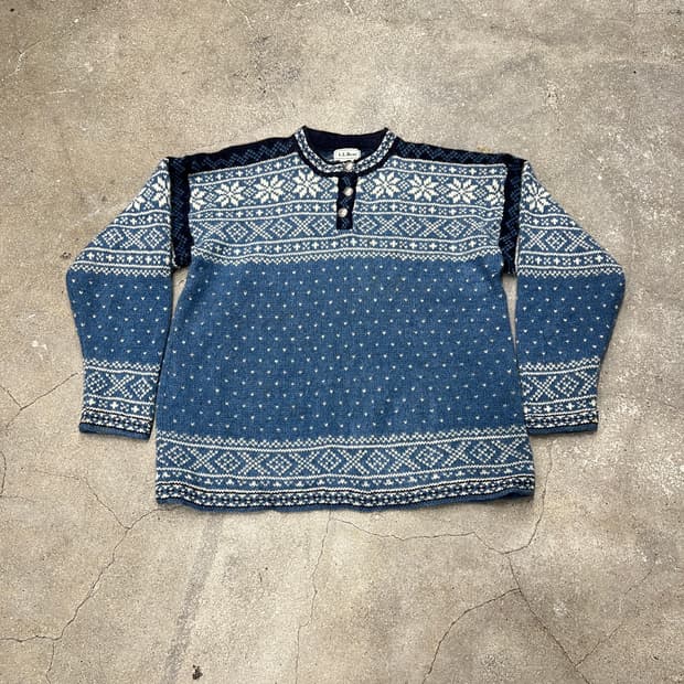 90‘s L.L.Bean 노르딕 울 스웨터