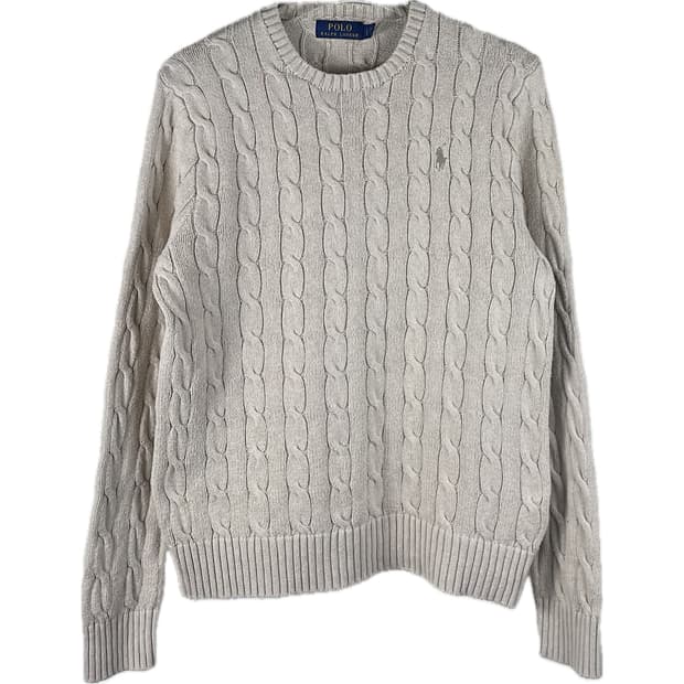[S] 폴로 랄프로렌 코튼 케이블 꽈배기 니트