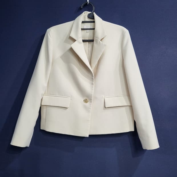 플라스틱아일랜드 크롭 원버튼 자겟