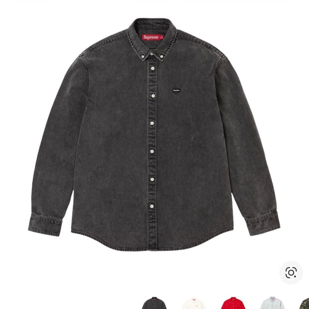 슈프림 스몰 박스 데님 셔츠 블랙