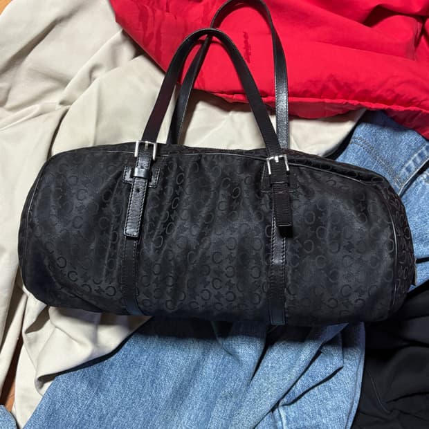 vintage celine leather string bag 31cm