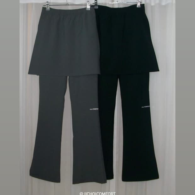 25-re2 슬림 레이어드 팬츠 그레이