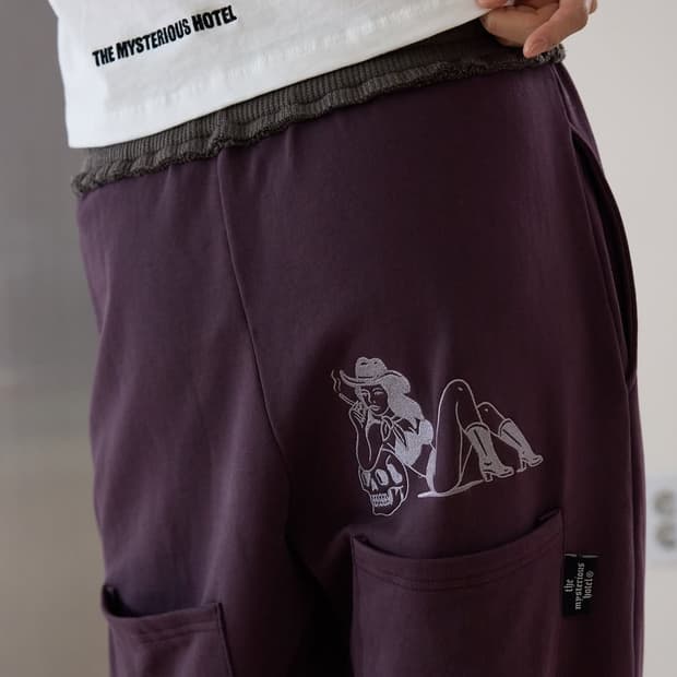 WESTERN GRL SWEAT PT PURPLE
