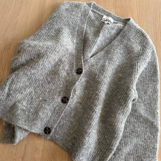 GANNI 가니 여성 알파카 블렌드 가디건
