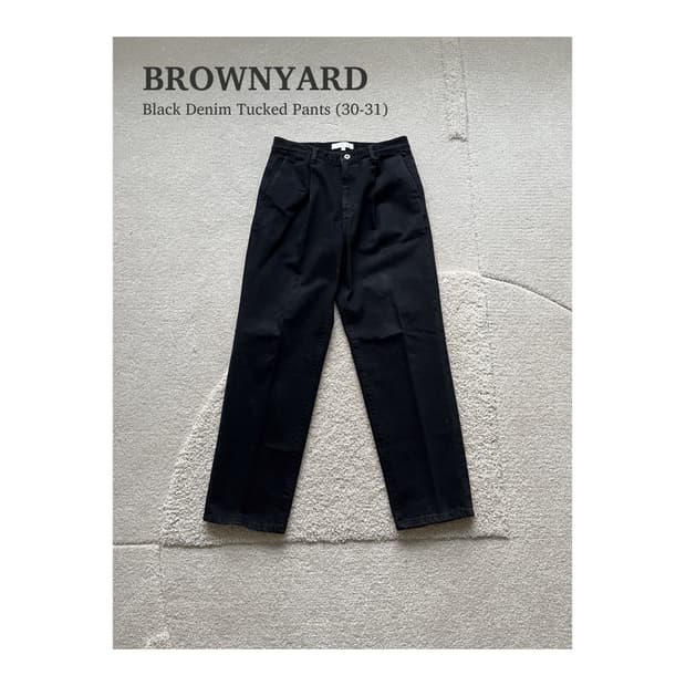 브라운야드 원턱 데님 팬츠 (30-31)