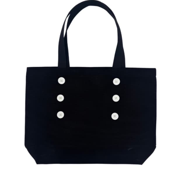 카나리 버튼 토트백 가방 에코백 블랙