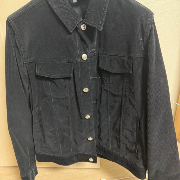 A.P.C 아페쎄 크롭 코듀로이 트러커 자켓 블랙 L