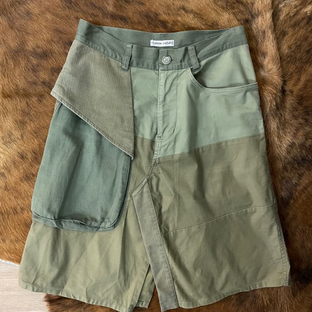 츠모리 치사토 패치워크 미디 스커트 