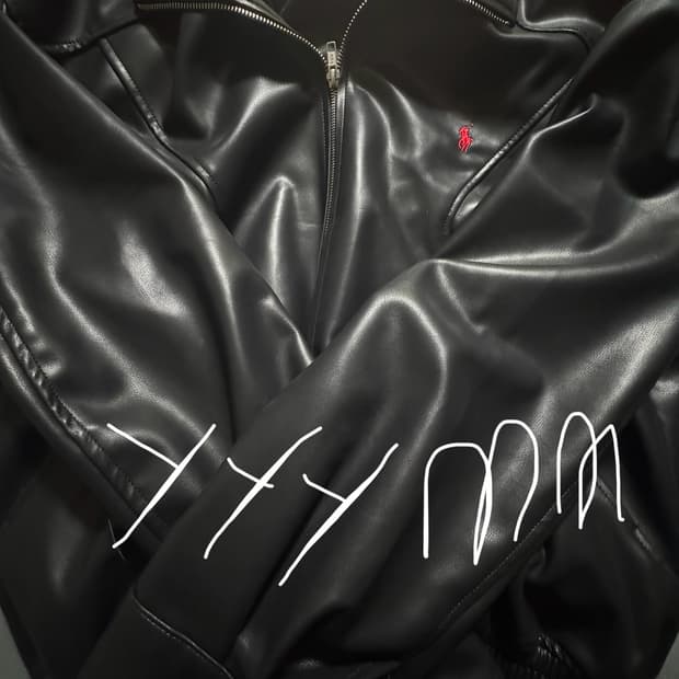 폴로 랄프로렌 블랙 레더 자켓