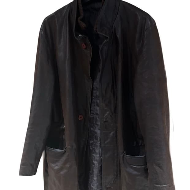 브라운 레더 카코트