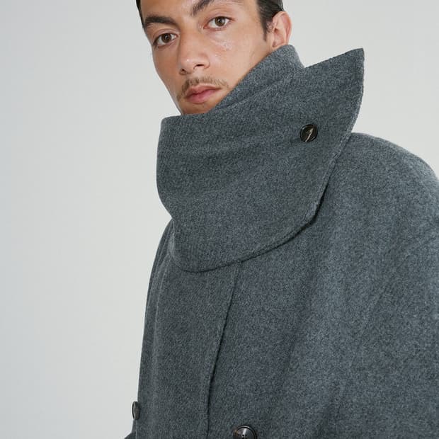 렉토 핸드메이드 오버사이즈 코트 그레이 2 사이즈