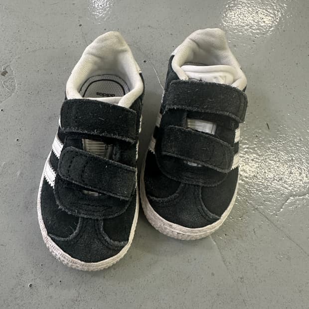 130 아디다스 가젤 블랙 키즈 운동화 0406D