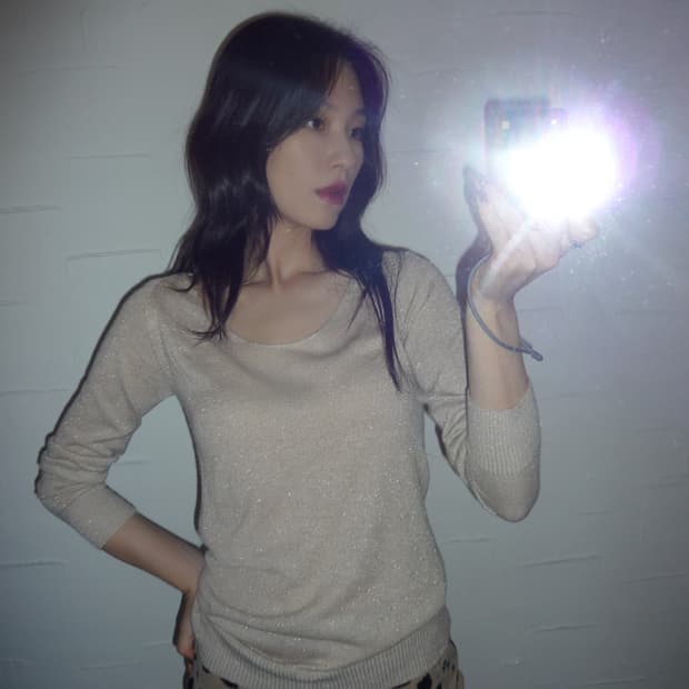 gold perl knit