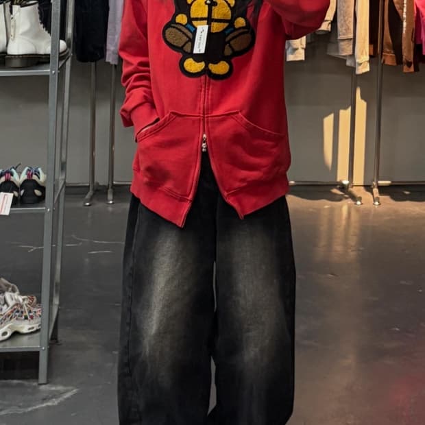 베이프 마일로 X 슈퍼마리오 콜라보 후드집업 A3485