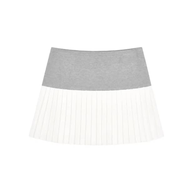 클리시어 Churro knit pleated skirt 플리츠 스커트