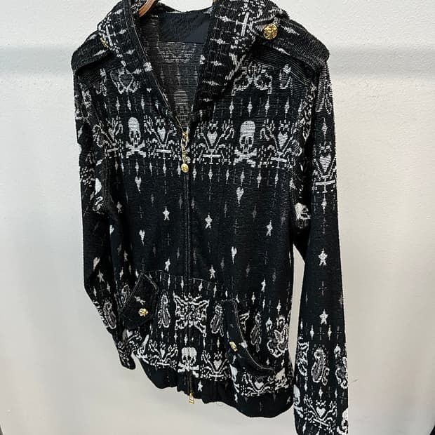 여) Roen 00s 벨벳 토끼 후드집업 