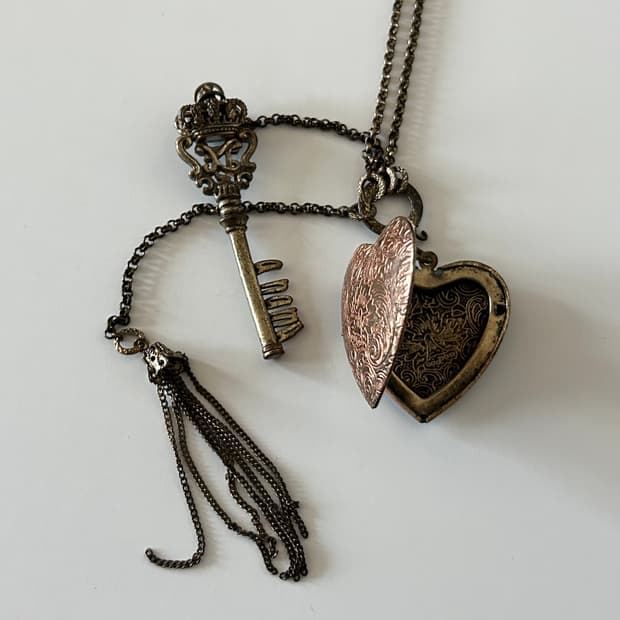 빈티지 오픈 하트 목걸이