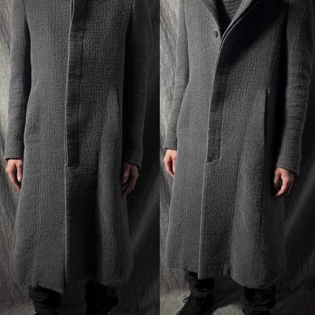 Poeme Bohemien Textured Long Coat  