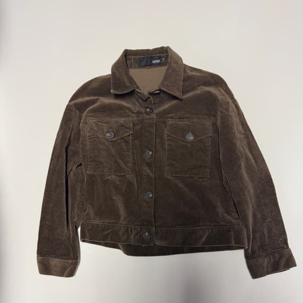 여성 미쏘 mixxo 빈티지 코듀로이 크롭 자켓 S