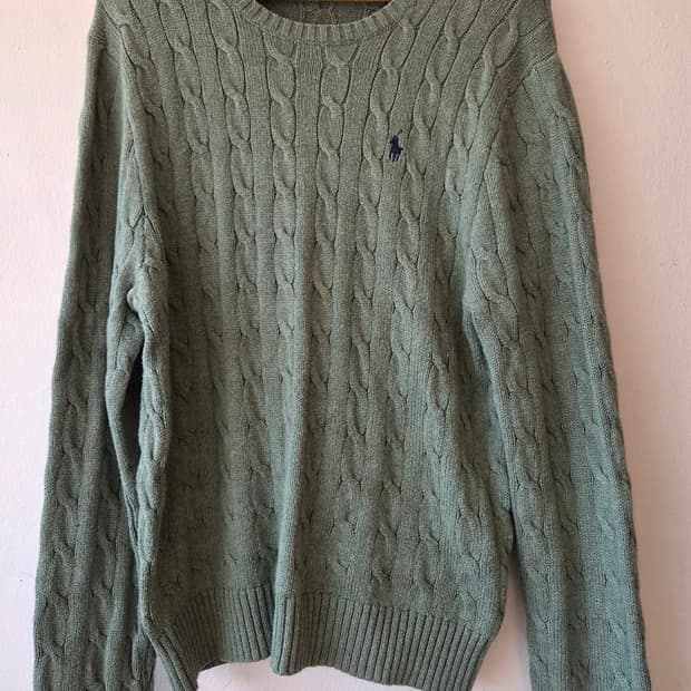  폴로랄프로렌 남성 케이블라운드니트

