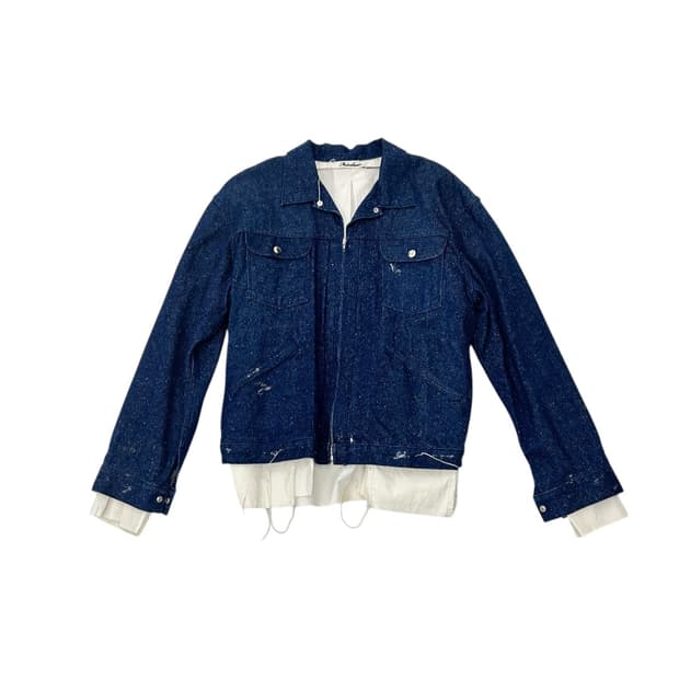 미도리카와 18ss 인디고 데님 실크 자켓