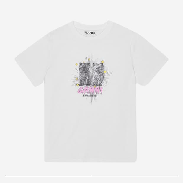 가니 반팔티 Jersey Kittens Relaxed 