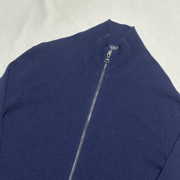 S 폴로랄프로렌 메리노 울 네이비 니트 집업 