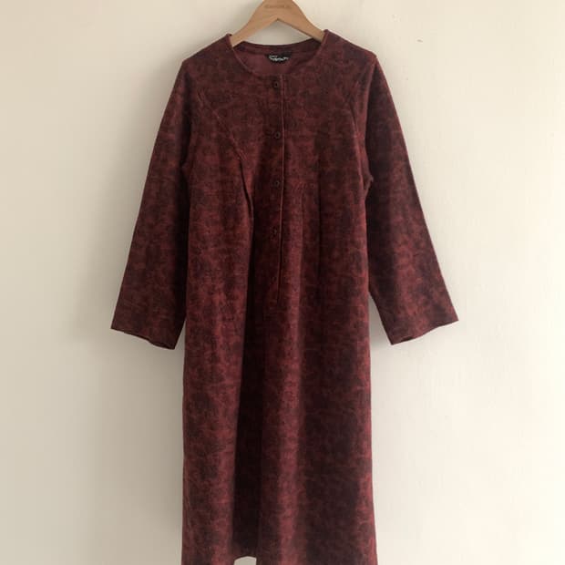 Rose Wool Ribbon Dress