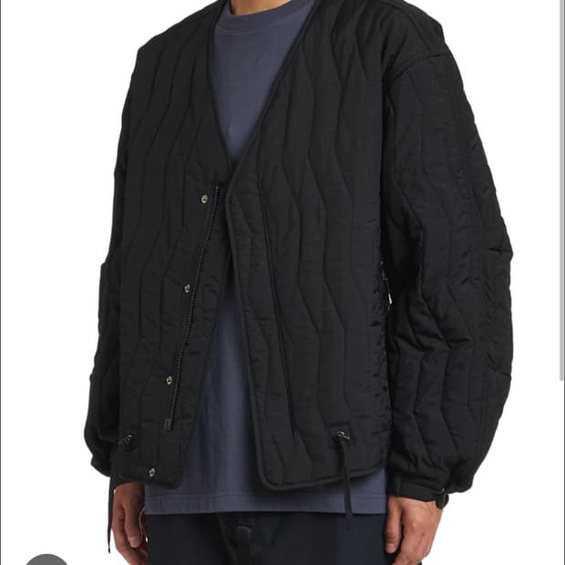 20fw 언어펙티드 퀼티드가디건 navy m사이즈