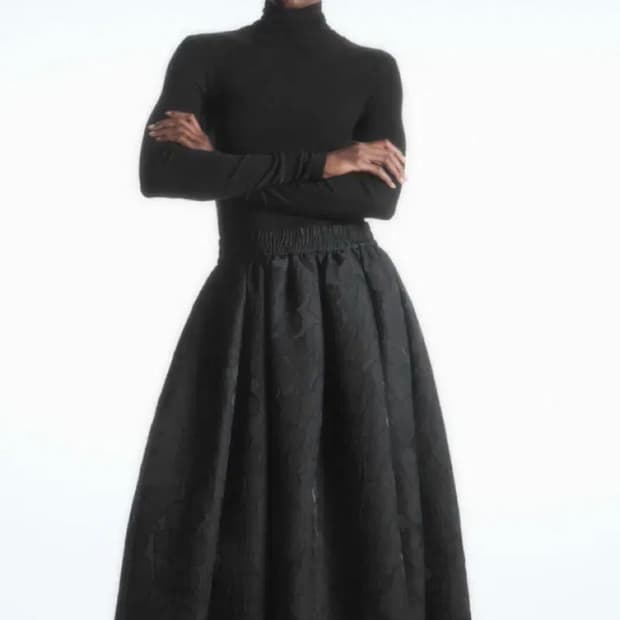 cos 자카드 에이라인 스커트