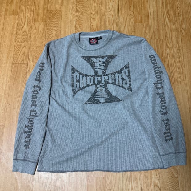 L) west coast Choppers 그레이 와플 롱슬리브
