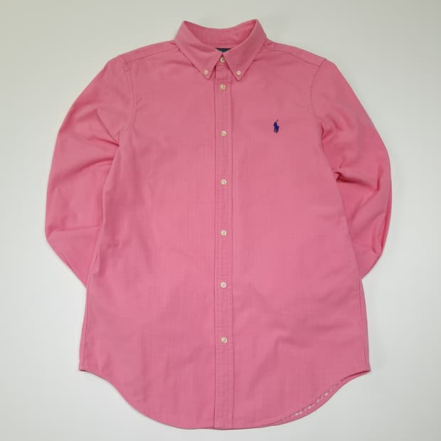 CL811 L 폴로 00s 깅엄체크 내피 핑크 셔츠 남방