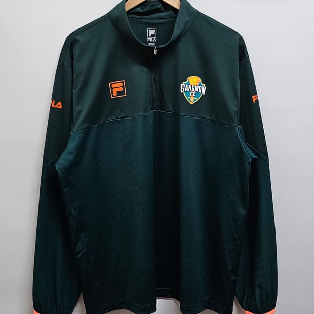 강원FC 휠라 반집업 트레이닝티 110