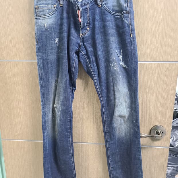 디스퀘어드2 로우라이즈 워싱진 48