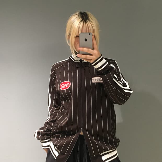 Rush hour x coca cola stripe zip-up