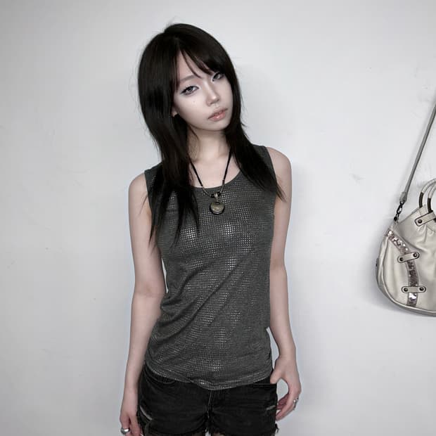Full Cubic Grey Sleeveless