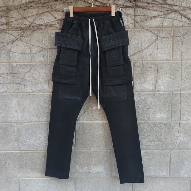 [S] 릭오웬스 다크쉐도우 태권도 왁스 데님팬츠