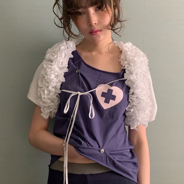 샵페어리 버튼업 조디악 하프 티셔츠