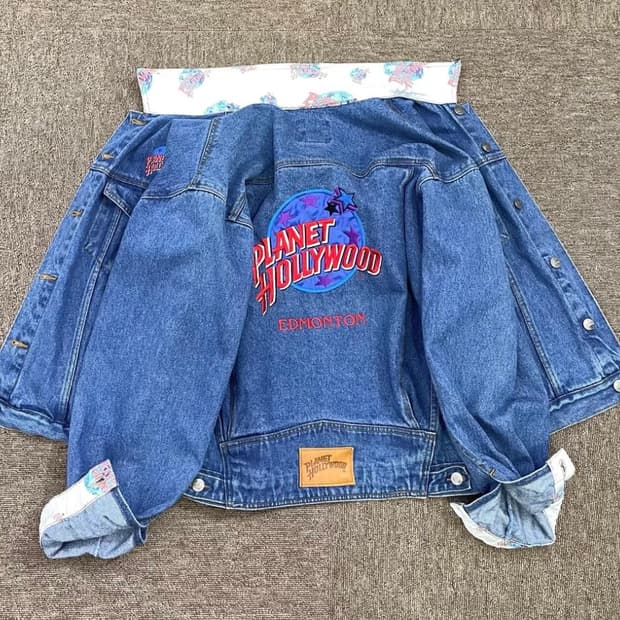 Hollywood 90s 오리지널 데님 봄버 자켓